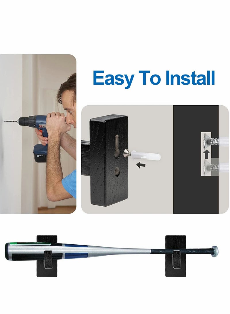 كاست ويف حامل عرض مضرب البيسبول للتركيب على الحائط - Image 3