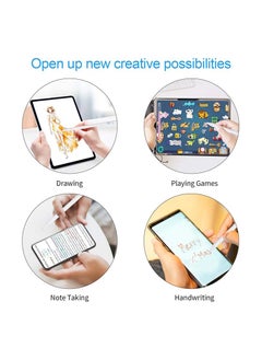 OMAKSS Stylus Pen for Touch Screens Rechargeable 1.2mm Fine Point Active Stylus Pen Smart Pencil Digital Compatible iPad and Most Tablet (White)  - Image 5