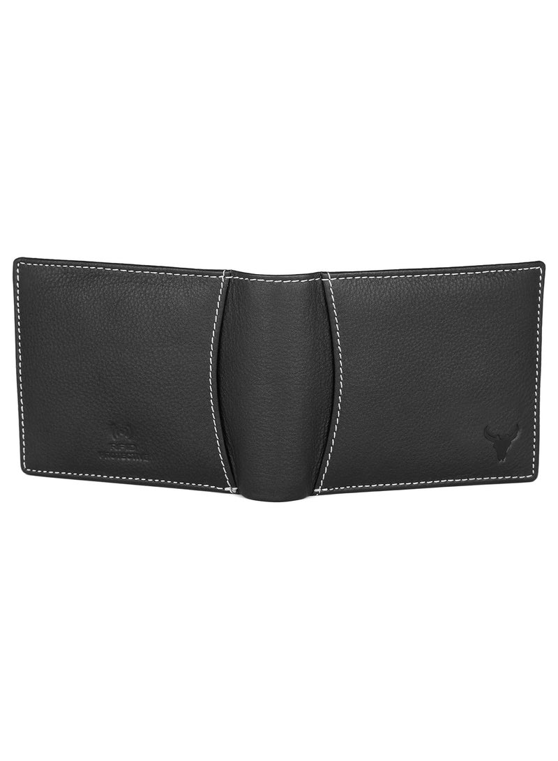 Napa Hide Black Leather Wallet for Men I 6 Credit/Debit Card Slots - Image 5
