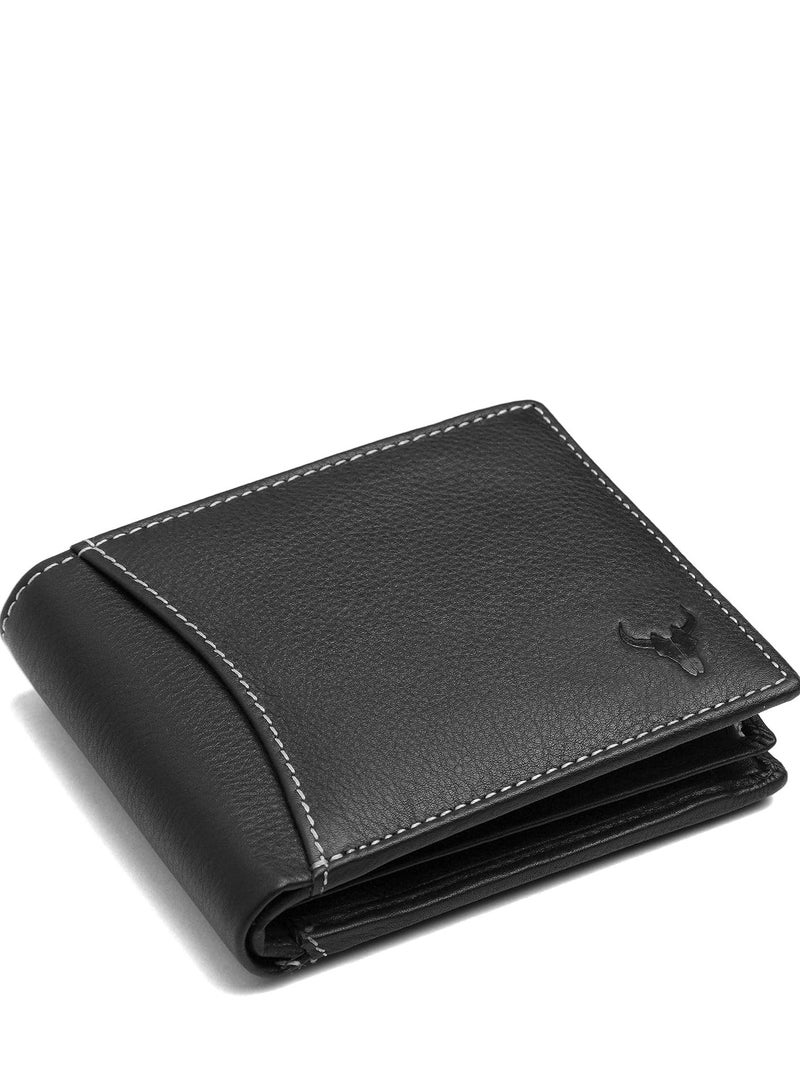 Napa Hide Black Leather Wallet for Men I 6 Credit/Debit Card Slots - Image 1