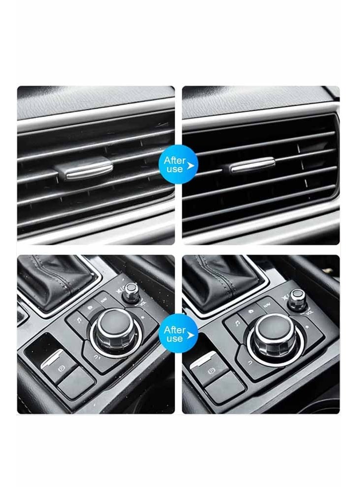 جل تنظيف السيارات، معجون تنظيف الغبار والأوساخ للفتحات، أداة تنظيف داخلية قابلة لإعادة الاستخدام لإزالة الطين، مناسبة لجميع أنواع السيارات (أصفر) - Image 4