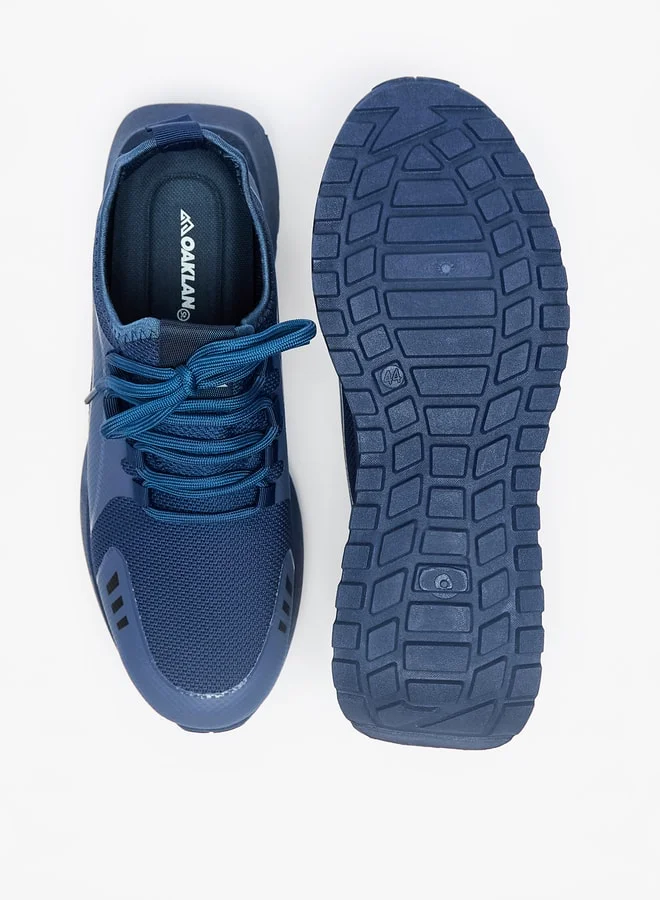 Oaklan by Shoexpress Panelled Walking Lace-Up Shoes