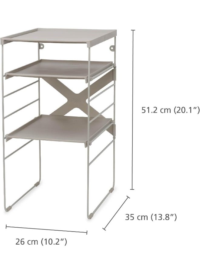 Joseph Joseph Joseph Joseph Level Adjustable Shoe Rack, Strong Shoe Racks and Steel Frame, 4 Pairs of Shoes  - Image 3