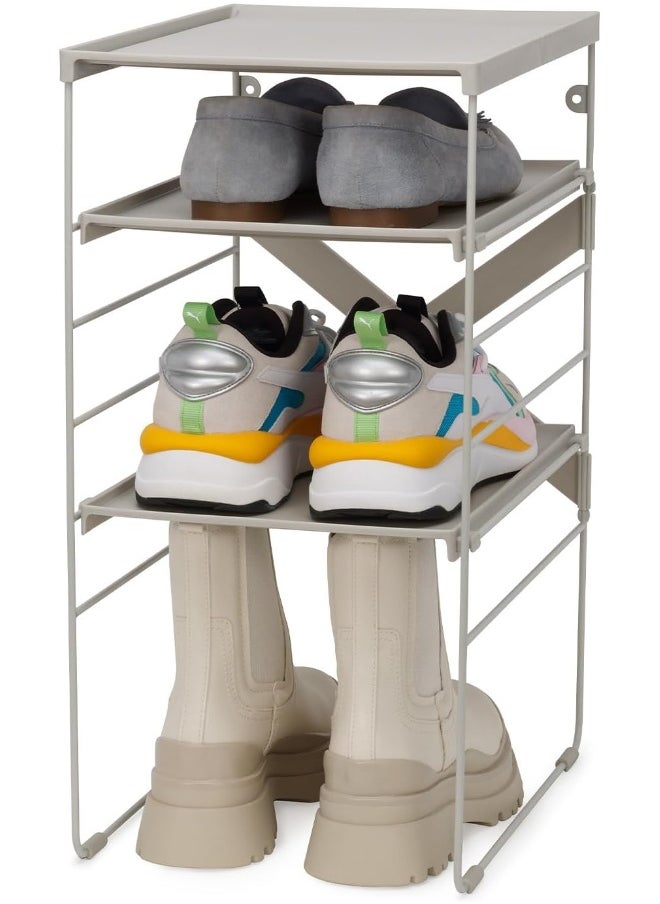 Joseph Joseph Joseph Joseph Level Adjustable Shoe Rack, Strong Shoe Racks and Steel Frame, 4 Pairs of Shoes  - Image 1