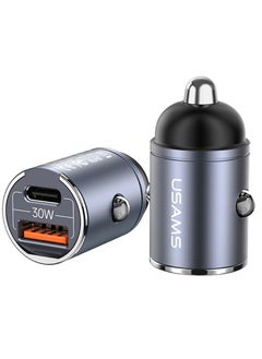 Usams Car Charger Fast Charging PD30W Dual Port USB C iPhone 16 Pro Max Charger Fast Charge Car Phone Adapter Plug for iPhone 16, Galaxy S23, Huawei, iPad Pro, Xiaomi, etc  - Image 2