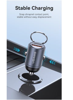 Usams Car Charger Fast Charging PD30W Dual Port USB C iPhone 16 Pro Max Charger Fast Charge Car Phone Adapter Plug for iPhone 16, Galaxy S23, Huawei, iPad Pro, Xiaomi, etc  - Image 5