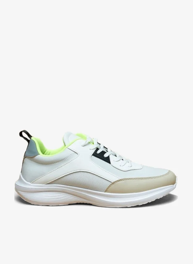 LBL by Shoexpress Panelled Sports Shoes with Lace-Up Closure