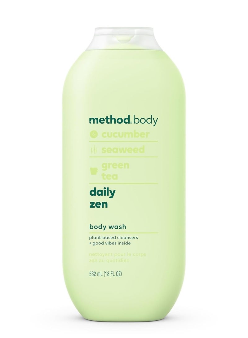 Method Method Body Wash, Daily Zen, Paraben and Phthalate Free, 18 oz (Pack of 1) - Image 1