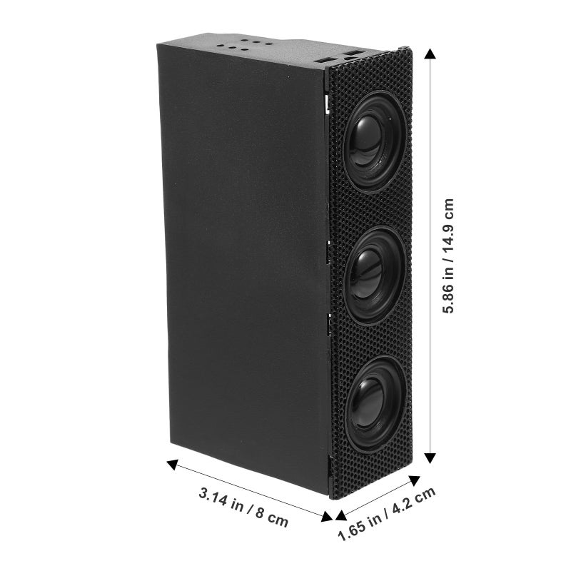 Heat Resistant Black Stereo Front Panel Computer Speakers with Surround Sound for Desktop PC Music and Gaming - Image 3