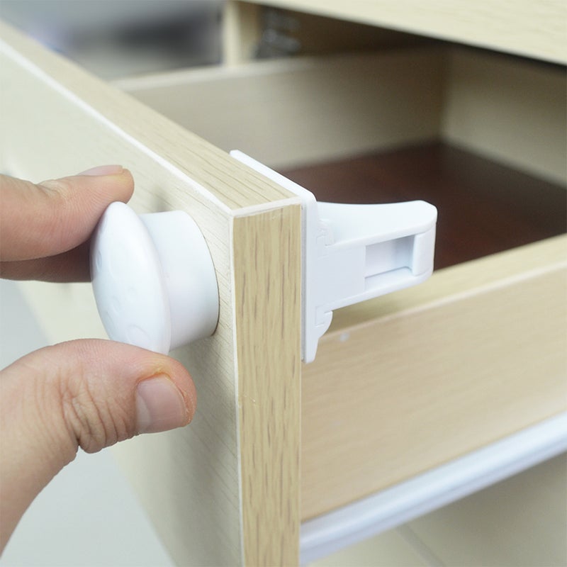 5pcs Drawer Cabinet Door Locks Invisible Protective Lock - Image 1
