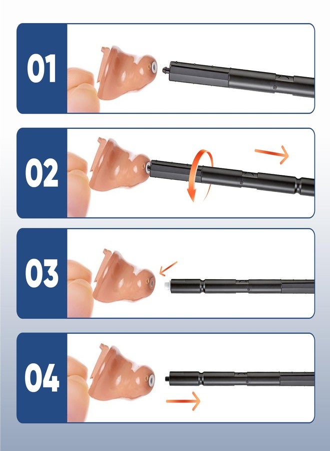 OAKDOLCHE 40 Pcs Wax Guards Filters Cerumen,Ear Wax Blocking Cleaning Tool Accessories for Phonak/Resound/Widex/Unitron/Jungle Care Hearing Aid(Black x 5 Pack) - Image 4