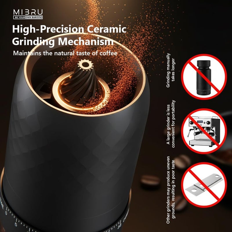 Portable Electric Coffee Grinder with Adjustable Thickness and USB Rechargeable - Image 4