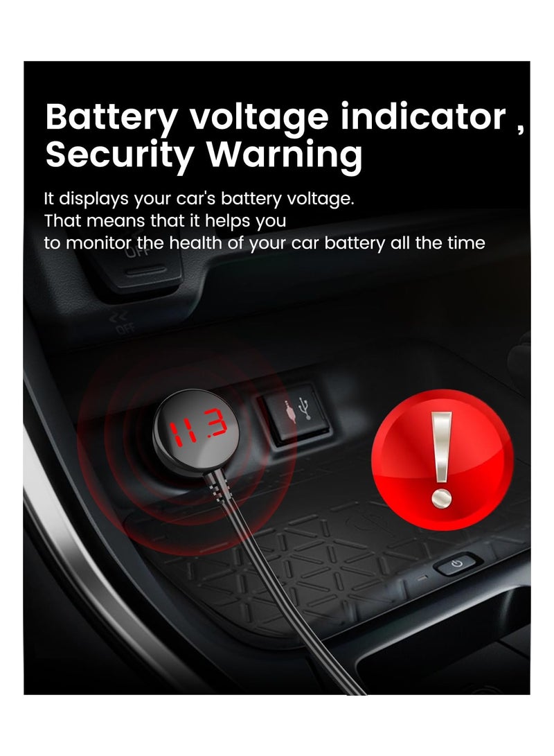 SYOSI Cigarette Lighter Adapter, Car Cigarette Lighter USB Charger with 12V USB Socket USB Adapter Car Charger Multi Socket Extension with Double/Dual Plug/Port  Extension for all Car Devices - Image 5