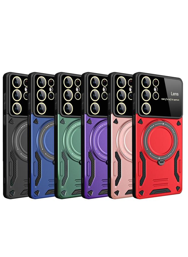 S-TOP Case For Samsung Galaxy S22 Ultra 5G Large Window MagSafe Holder Phone Case - Image 2