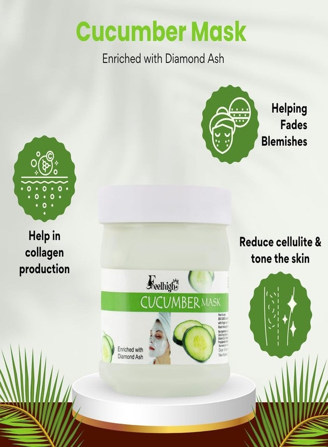 FEELHIGH Combo Papaya Face Cream 500ml with Natural Papaya Extract and Cucumber Face Mask 500ml Pack of 2 Men and Women - Image 3