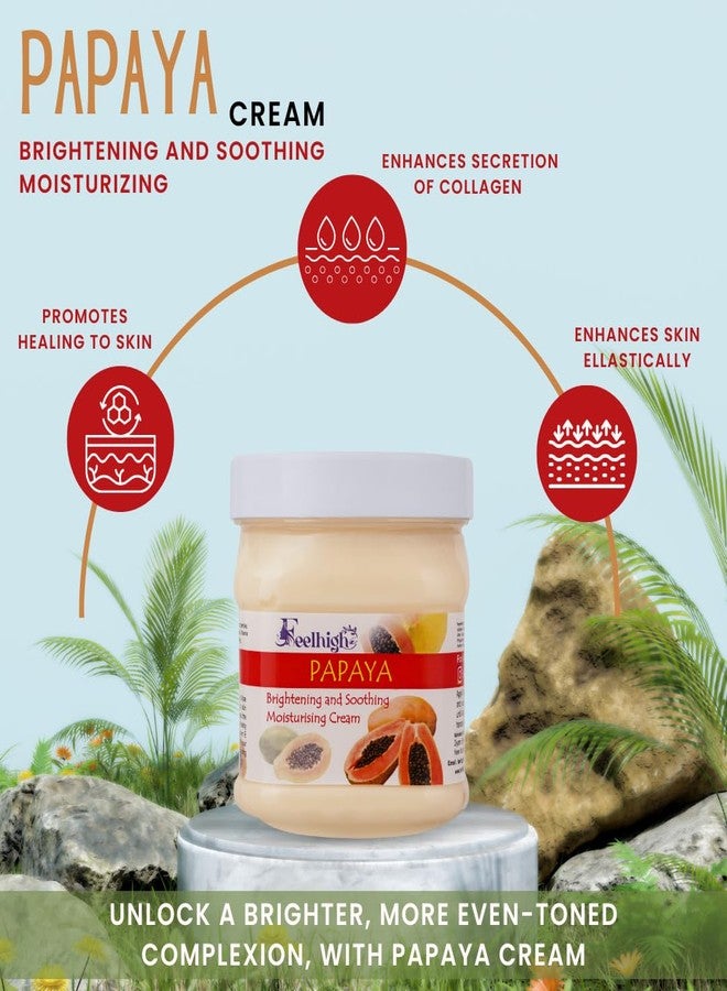 FEELHIGH Combo Papaya Face Cream 500ml with Natural Papaya Extract and Cucumber Face Mask 500ml Pack of 2 Men and Women - Image 2