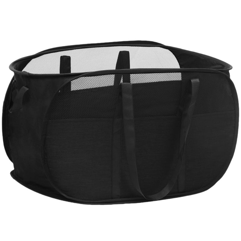 BATTOO Collapsible Laundry Baskets, Tear Proof Pop Up Laundry Hamper with Dual Handles, Durable Foldable Laundry Basket, Easy to Carry Laundry Hamper for Home, Laundry Room, Bedroom, Dorm, Travel Black - Image 1