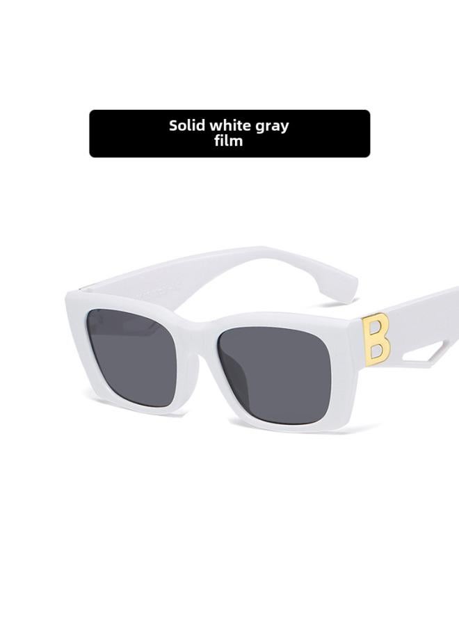 Generic Letter B Accessories Square Small Frame Sunglasses New Personality Sunglasses European And American Hollow Sunglasses 