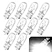 Tesnaao Pack10 T10 Car Brake Lights T10 168 192 12V 5WDoublewire Vehicle Turn Signal Tail Light Replacements Universal Waterproof Automotive Lighting Accessories for Truck SUV Car White Light - Image 2