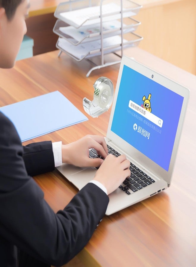 عبوات إعادة تعبئة أشرطة مينغهاودا الشفافة وموزعات قابلة لإعادة التعبئة، شريط لاصق غير مرئي بلمسة نهائية لامعة، عبوة إعادة تعبئة شريط لاصق مع موزع للاستخدام المنزلي والمدرسي، 12 لفة، 3/4 بوصة × 1000 بوصة - Image 5