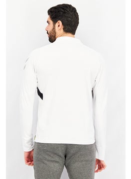 Hummel Men Sportswear Fit Long Sleeve Tech Move Brand Logo Sweatshirt, White  - Image 4