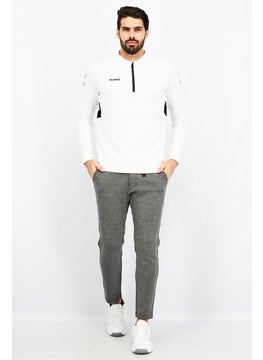 Hummel Men Sportswear Fit Long Sleeve Tech Move Brand Logo Sweatshirt, White  - Image 2