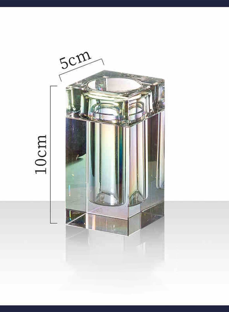 JiFENG Toothpick Holder Light Luxury Decorative Crystal Glass Toothpick Dispenser Cotton Swab Jar - Image 2