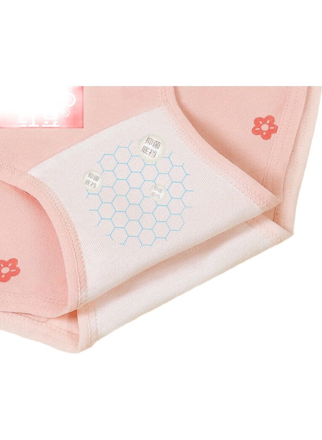 hongdou Girls' Cotton-Modal Antibacterial Comfortable Elastic Printed Sweet Underwear, 7-Pack, Triangle Panties, Zuoyi 160 - Image 2