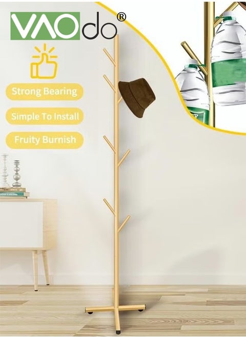Metal Tree Coat Rack Easy to Assemble with 8 Hooks for Hanging Clothes Scarves Bags etc