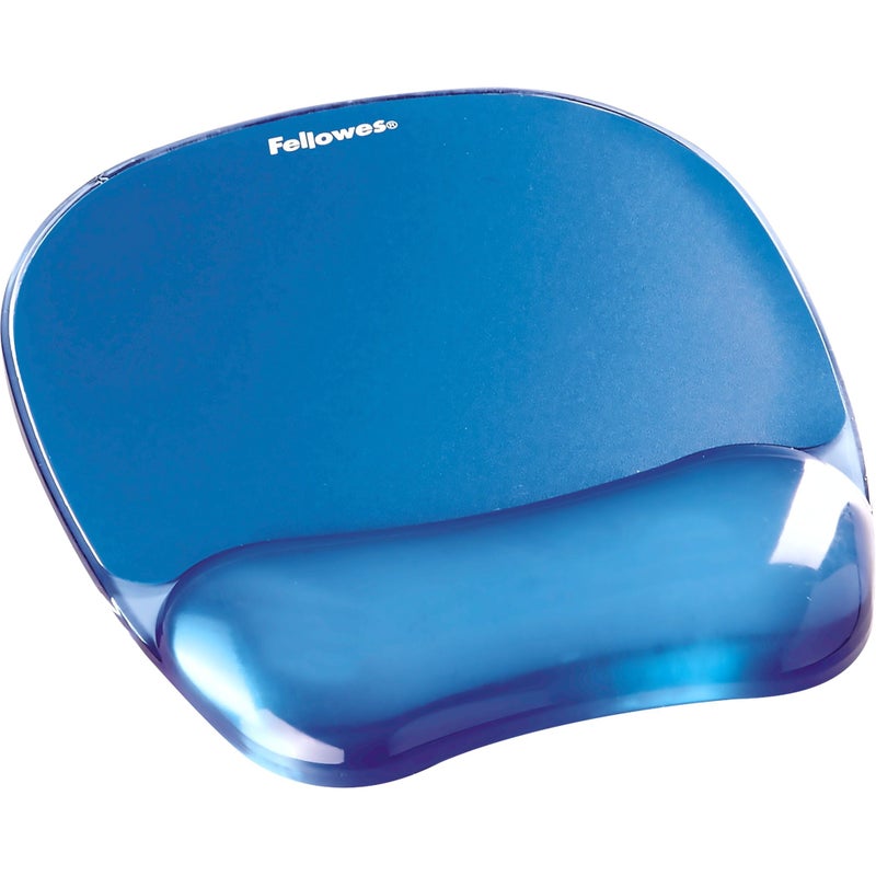 Fellowes Crystals Gel Mouse Pad Wrist Rest - Blue (91141) - Image 1