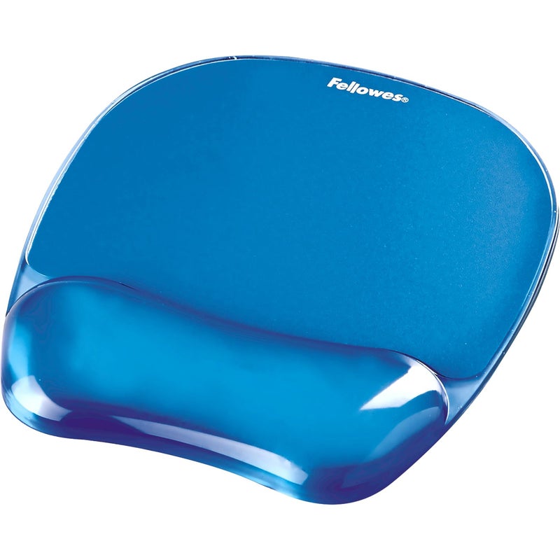 Fellowes Crystals Gel Mouse Pad Wrist Rest - Blue (91141) - Image 2