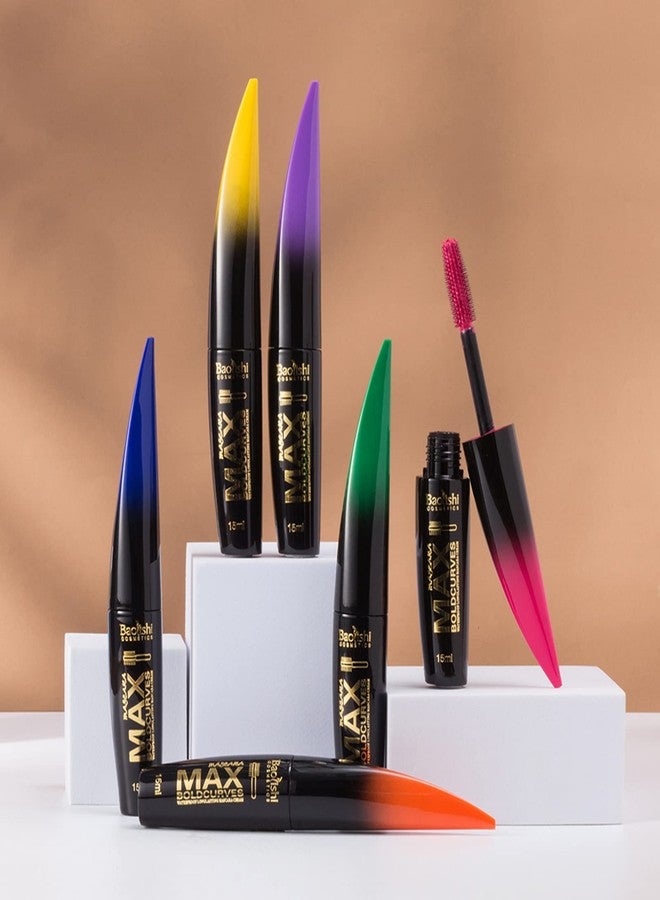 RoseFlower 6 Colorful Mascara Set, Natural Waterproof 4D Lash Volume & Curl Eye Makeup (Blue/Purple/Green/Red/Yellow/Orange) - Image 4