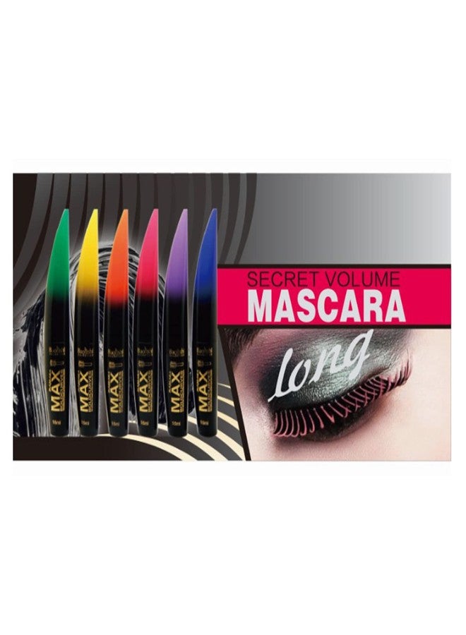 RoseFlower 6 Colorful Mascara Set, Natural Waterproof 4D Lash Volume & Curl Eye Makeup (Blue/Purple/Green/Red/Yellow/Orange) - Image 3