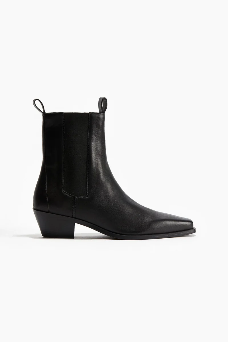 H&M Leather ankle boots