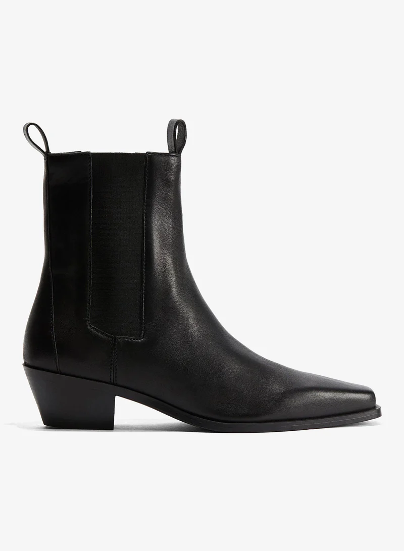H&M Leather ankle boots