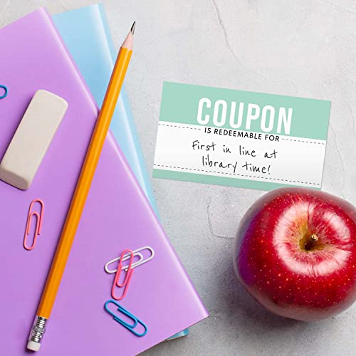 Canopy Street Multicolor Fill In Coupon Cards / 100 Colorful Customer Vouchers / 2" x 3.5" Business Card Sized Classroom Reward Cards/Made In The USA - Image 4