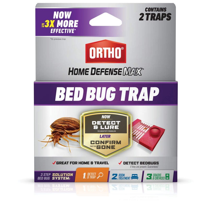 Ortho Home Defense Max Bed Bug Trap, Detect Bed Bugs in Homes and While Traveling, 2 Traps in Each Package - Image 1