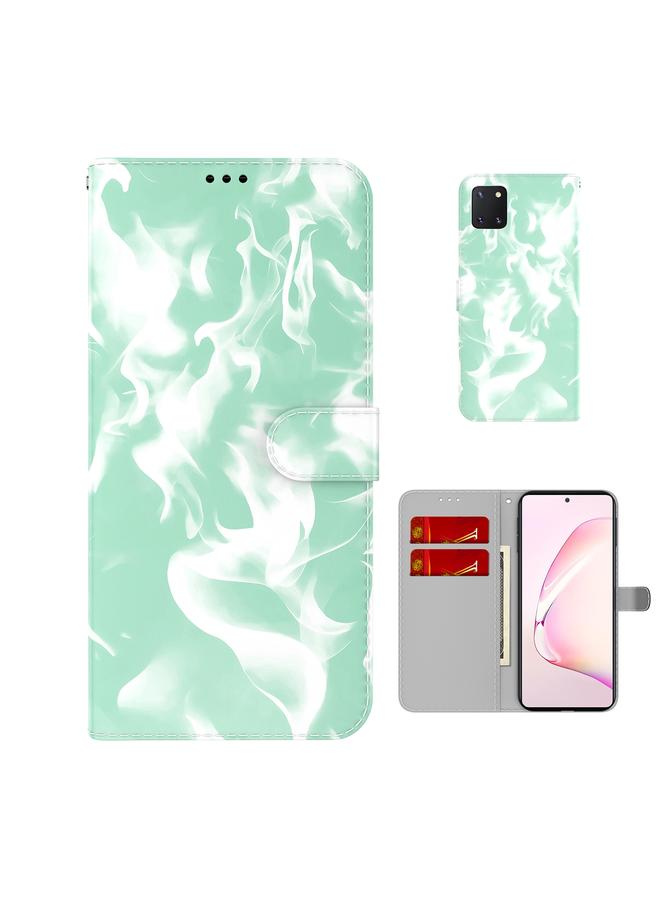 اس-توب جراب لهاتف Samsung Galaxy Note10 Lite / A81 بنمط ضباب سحابي، جراب جلدي قلاب أفقي مع حامل وفتحة بطاقة ومحفظة - Image 1