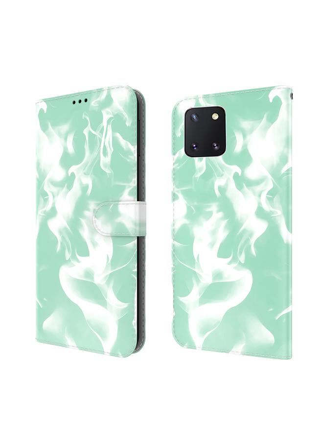 اس-توب جراب لهاتف Samsung Galaxy Note10 Lite / A81 بنمط ضباب سحابي، جراب جلدي قلاب أفقي مع حامل وفتحة بطاقة ومحفظة - Image 2