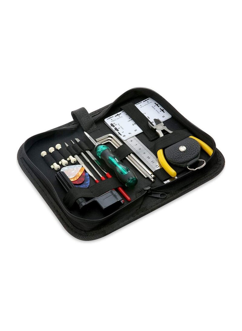 Megarya 23 Pieces of Guitar Repair Kit, Guitar Tools,Installation Tool Kit, Guitar String Tool,Suitable for: Electric Guitar, Bass, Mandolin, Banjo, Ukulele, Acoustic Guitar, Etc.  - Image 1