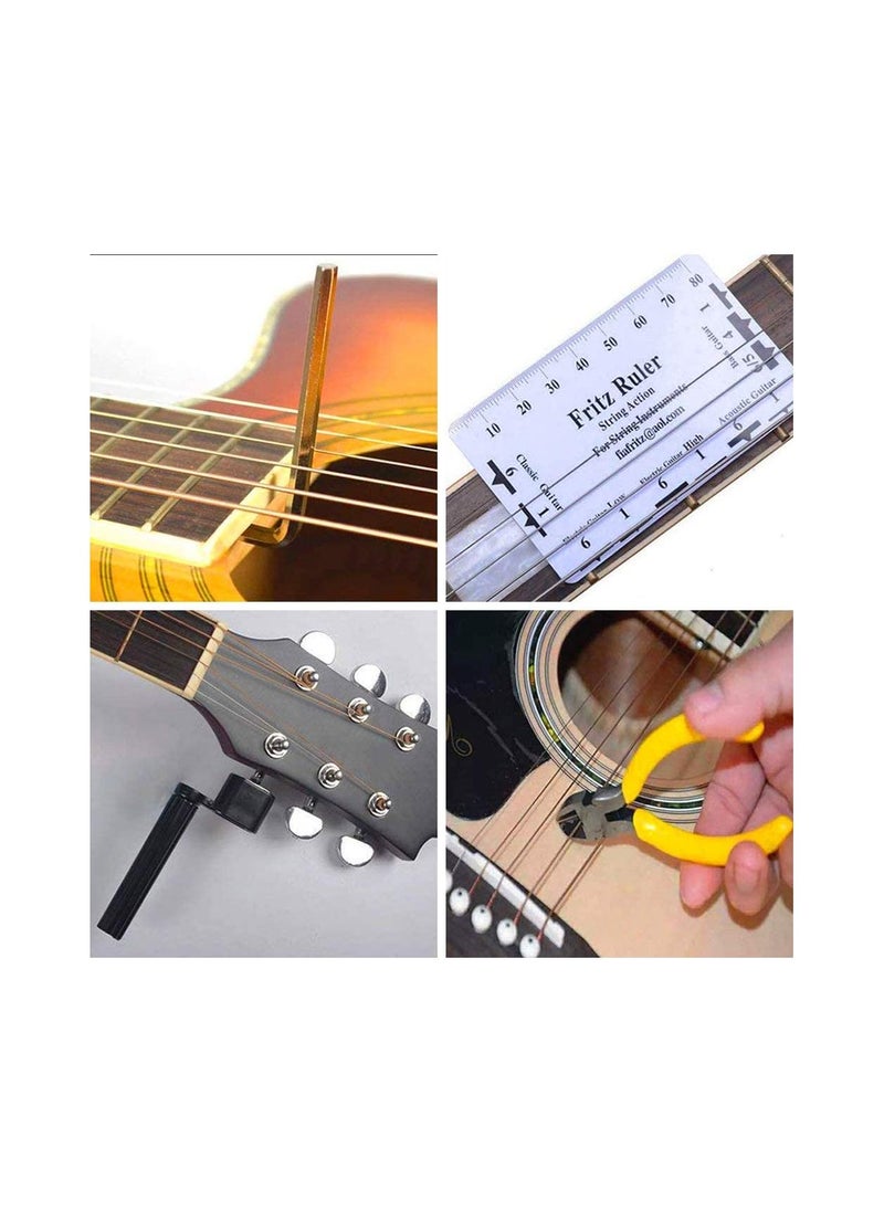 Megarya 23 Pieces of Guitar Repair Kit, Guitar Tools,Installation Tool Kit, Guitar String Tool,Suitable for: Electric Guitar, Bass, Mandolin, Banjo, Ukulele, Acoustic Guitar, Etc.  - Image 3