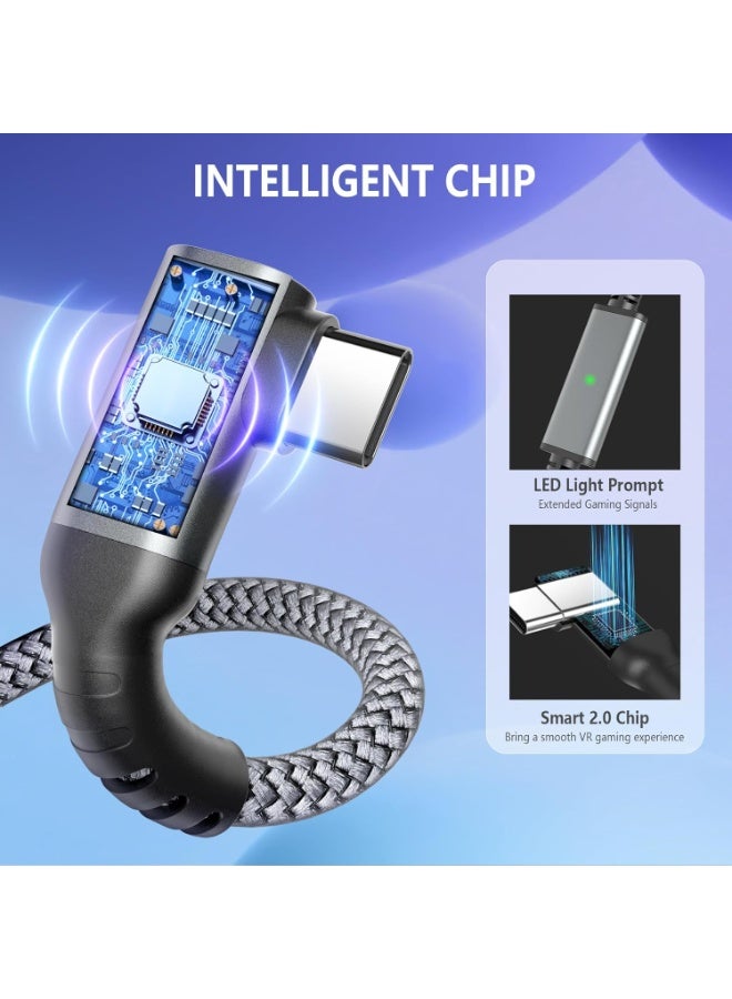 إيغويل رابط كابل 16FT عالية السرعة نقل البيانات كابل الواقع الافتراضي ، USB 3.2 نوع C شاحن الشحن السريع أثناء اللعب لميتا Oculus Quest 3 3S 2 بيكو 4 اكسسوارات ، USB إلى USBC سلك للألعاب PC Steam VR ، (5M ، 1PACK) - Image 5