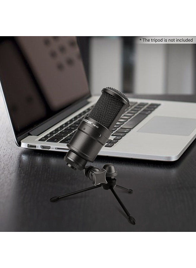 TAKSTAR - SM-8B Side-address Microphone Condenser Mic with Windscreen Mounting Adapter for Recording Broadcasting Live Performance - Image 1