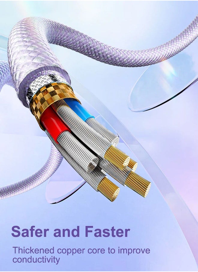 Royee - 4 in 1 Fast Charging Cable 100W USB C Charger Cord 1M Combo Lightning Type C USB A Ports - Image 1