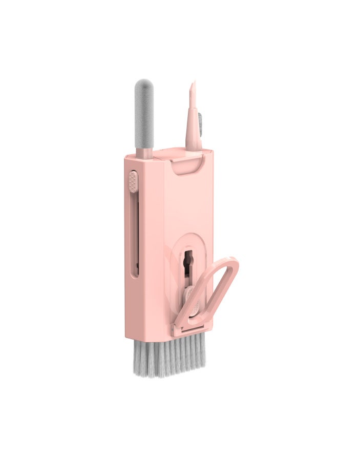 Keyboard Cleaning Brush Computer Screen Cleaner Brush Mobile Phone Headset Cleaning Pen Laptop Cleaning Kit-Color:Q8 Pink (without Detergent) - Image 1