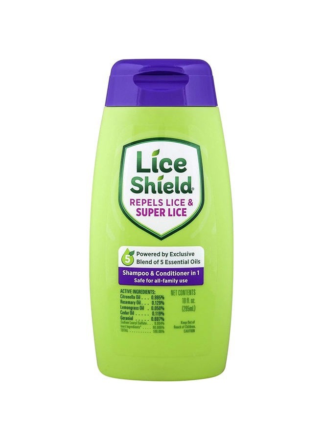 Lice Shield Shampoo & Conditioner in 1, Repels Lice and Super Lice, 10 fl oz - Image 1