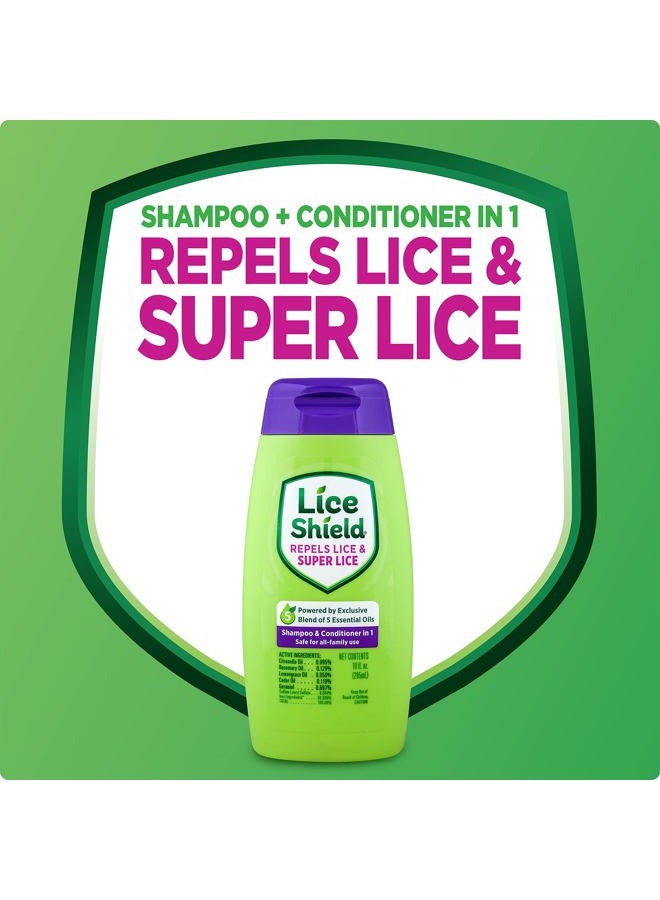 Lice Shield Shampoo & Conditioner in 1, Repels Lice and Super Lice, 10 fl oz - Image 2