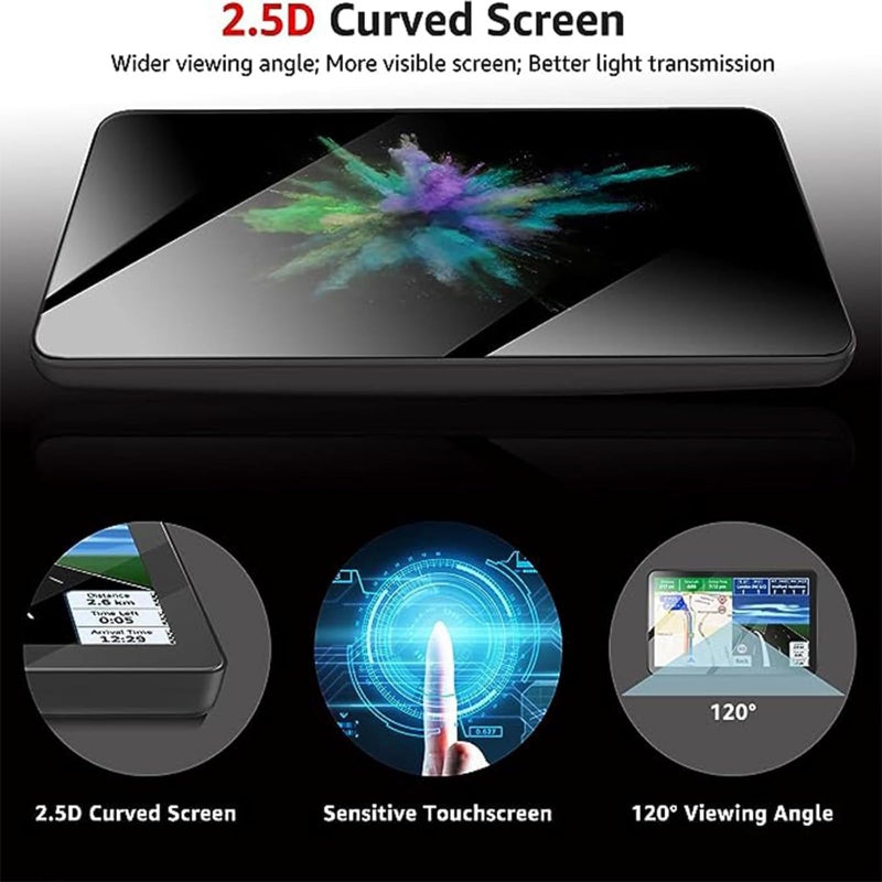 Generic LONGRUF 2025 Car GPS Navigator 2.5D Touchscreen 7inch Car GPS, Truck GPS Commercial Drivers,Real Voice prompts Turn Direction， Speed Limit Warning Speed Camera Alert, Lane Guidance Assist, POI  - Image 2