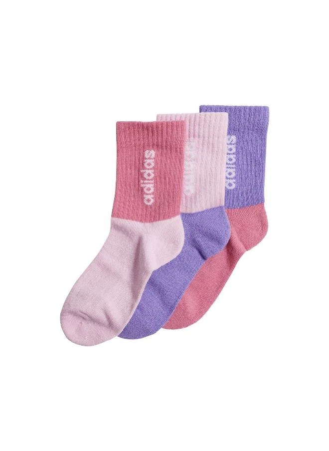 اديداس adidas linear kids 3pp unisex crew socks