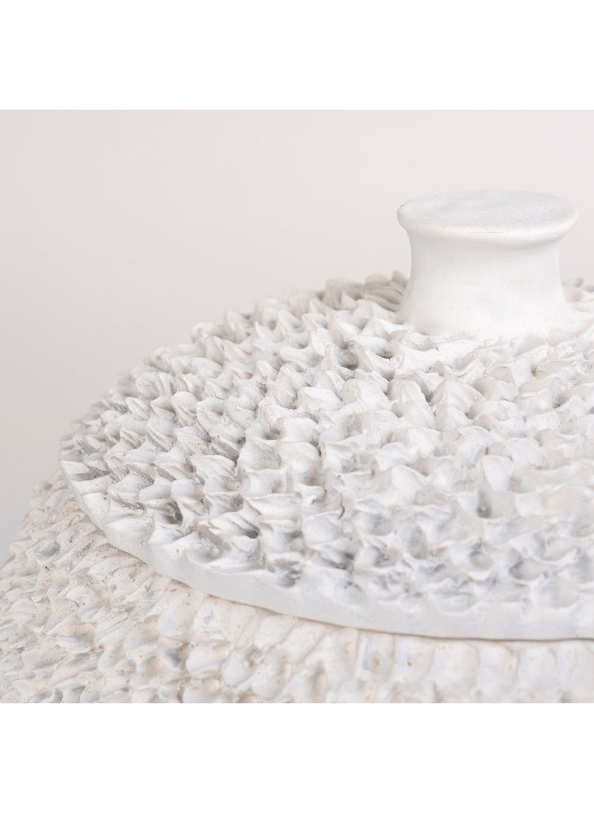 Homez - Homez off white resin decorative box 26*26*25 cm - Image 1